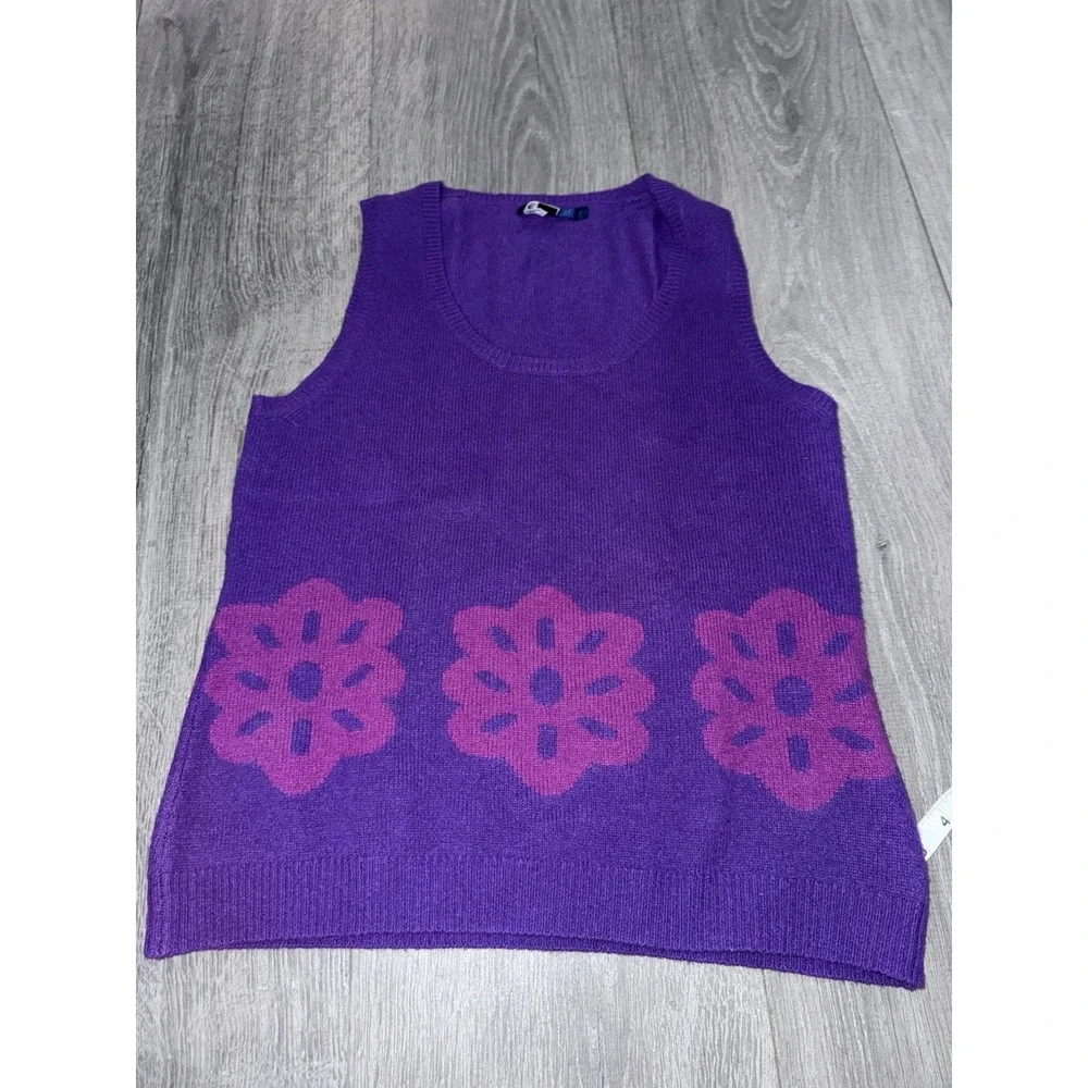 Women's Boden Wool Sweater Vest Purple Size‎ 16